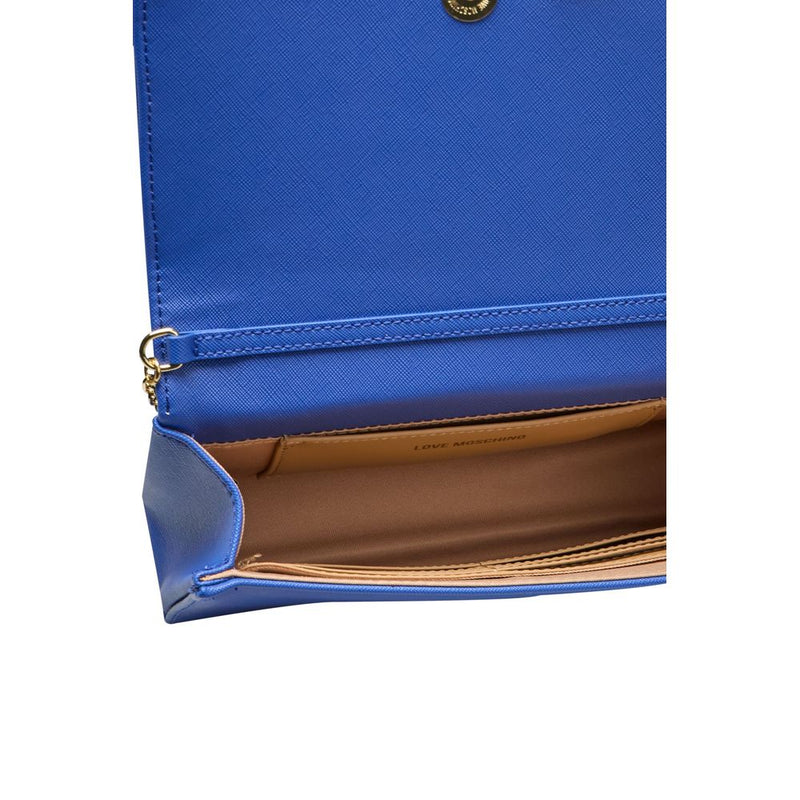 Blue Polyethylene Crossbody Bag Love Moschino