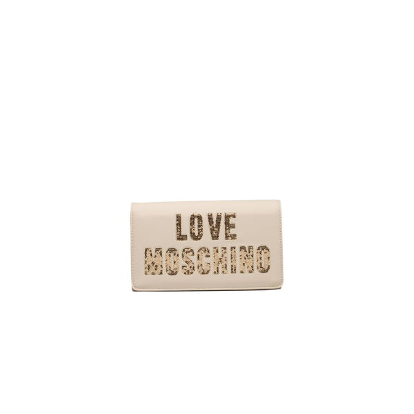 Beige Polyethylene Crossbody Bag Love Moschino