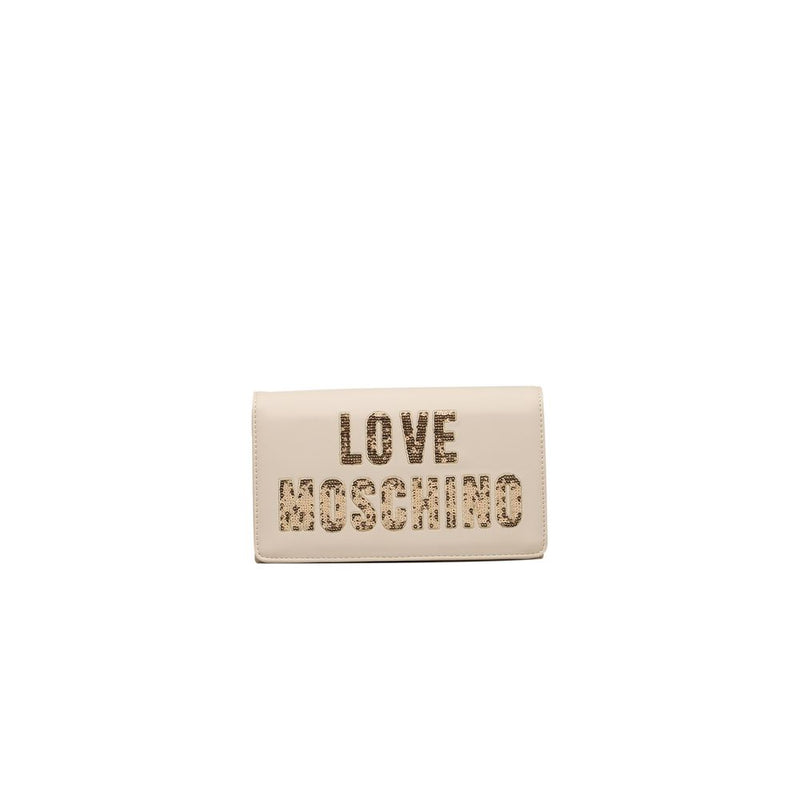 Beige Polyethylene Crossbody Bag Love Moschino