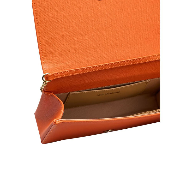 Orange Polyethylene Crossbody Bag Love Moschino