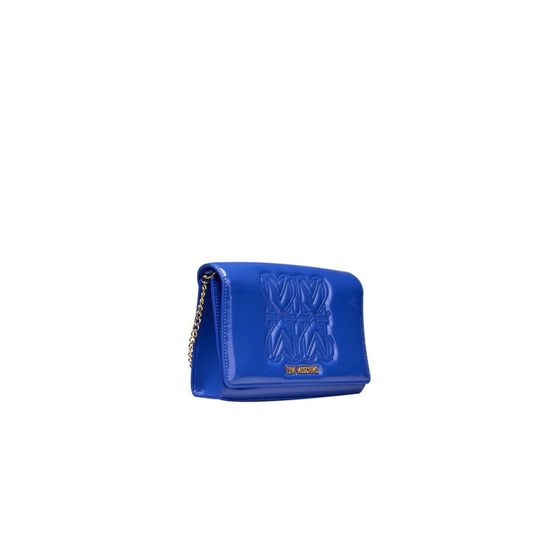 Blue Polyethylene Crossbody Bag Love Moschino