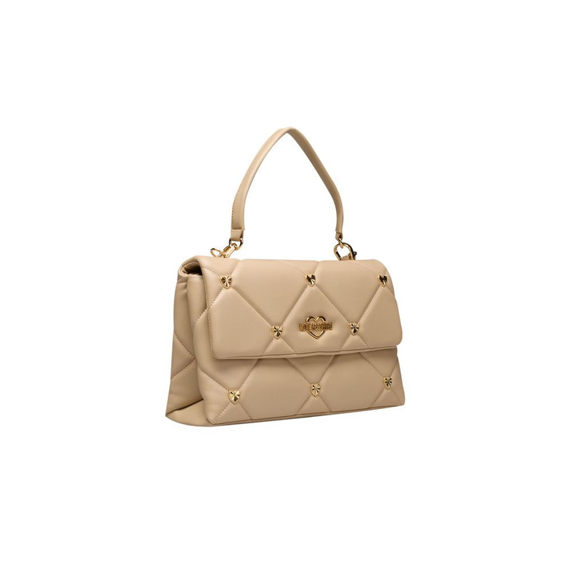 Beige Polyethylene Handbag Love Moschino