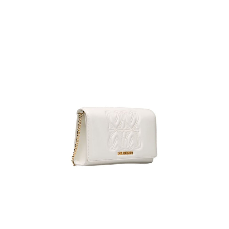 White Polyethylene Crossbody Bag Love Moschino