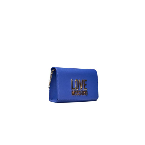 Blue Polyethylene Crossbody Bag Love Moschino