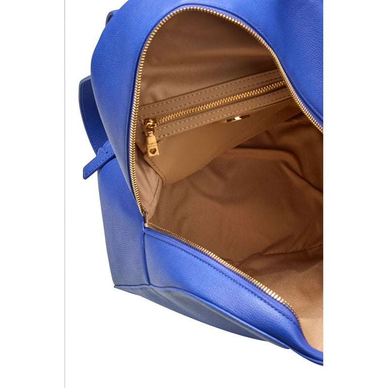 Blue Polyethylene Backpack Love Moschino