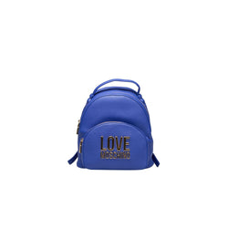 Blue Polyethylene Backpack Love Moschino