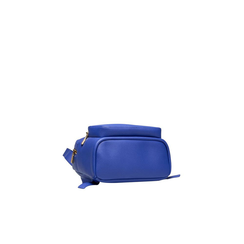 Blue Polyethylene Backpack Love Moschino