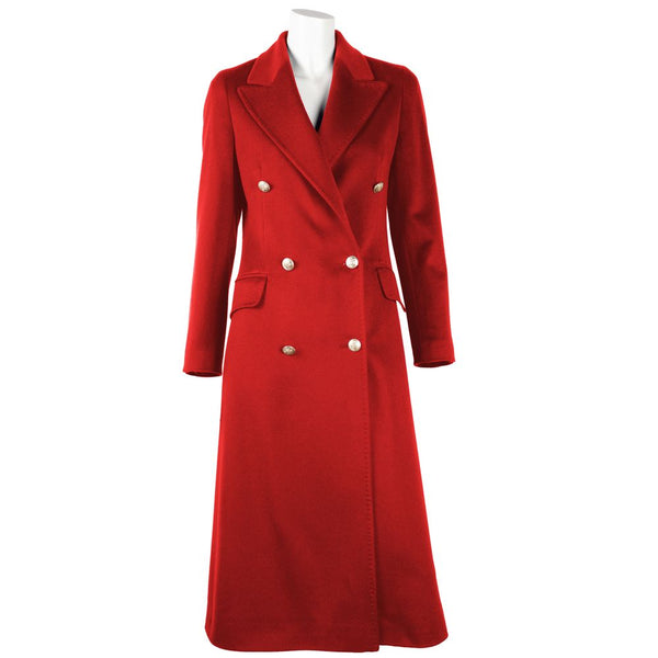 Red Wool Vergine Jackets & Coat Made in Italy