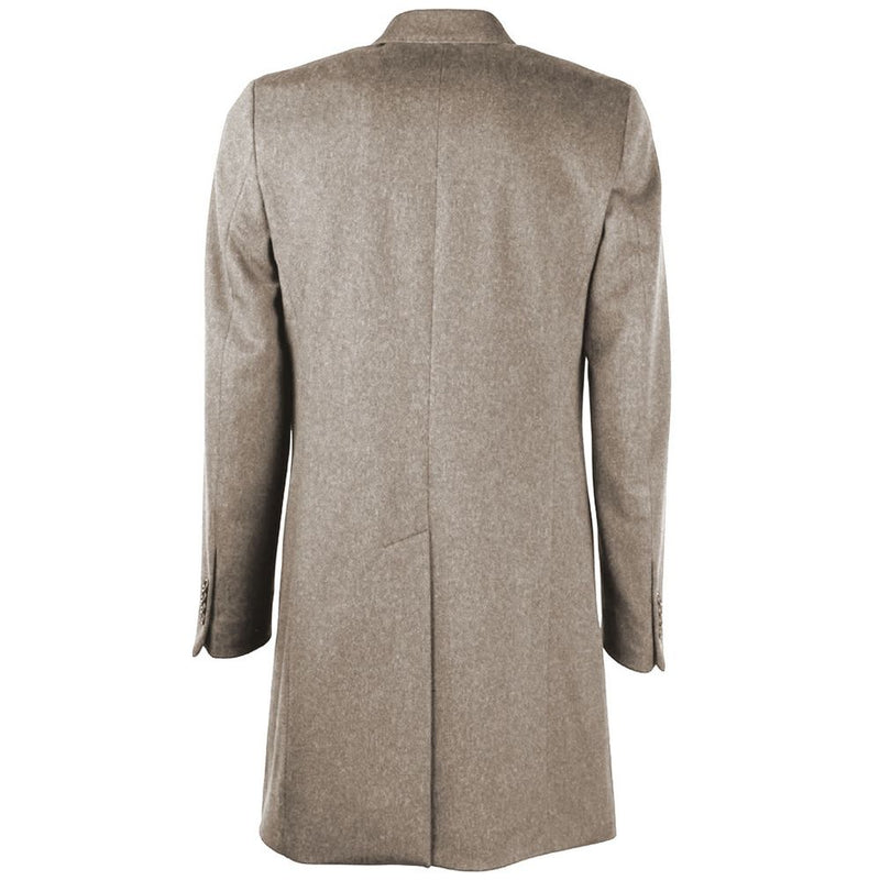 Beige Wool Vergine Jacket Made in Italy