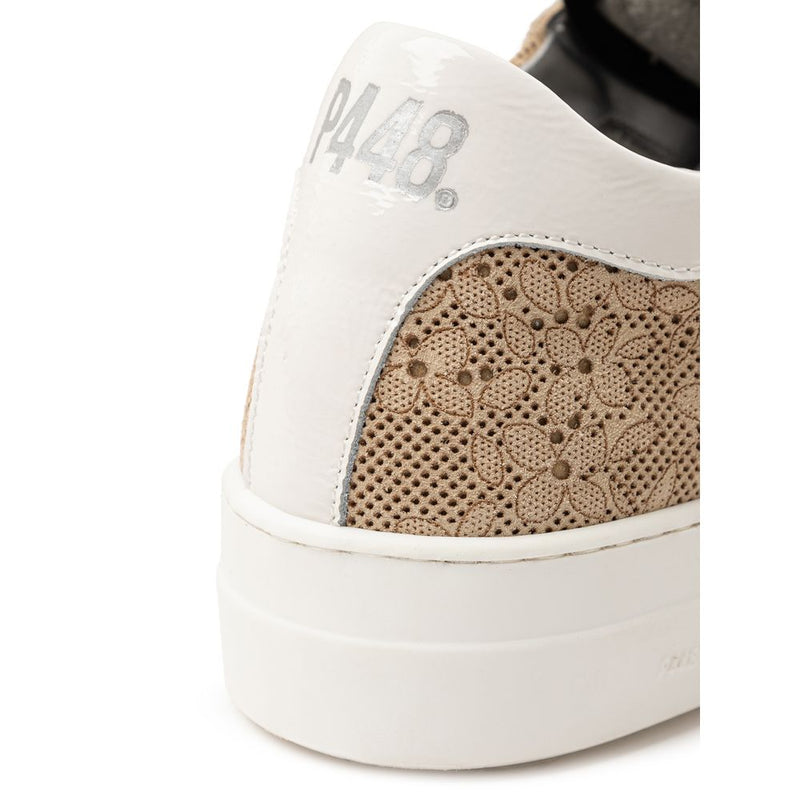 Beige Leather Sneaker P448