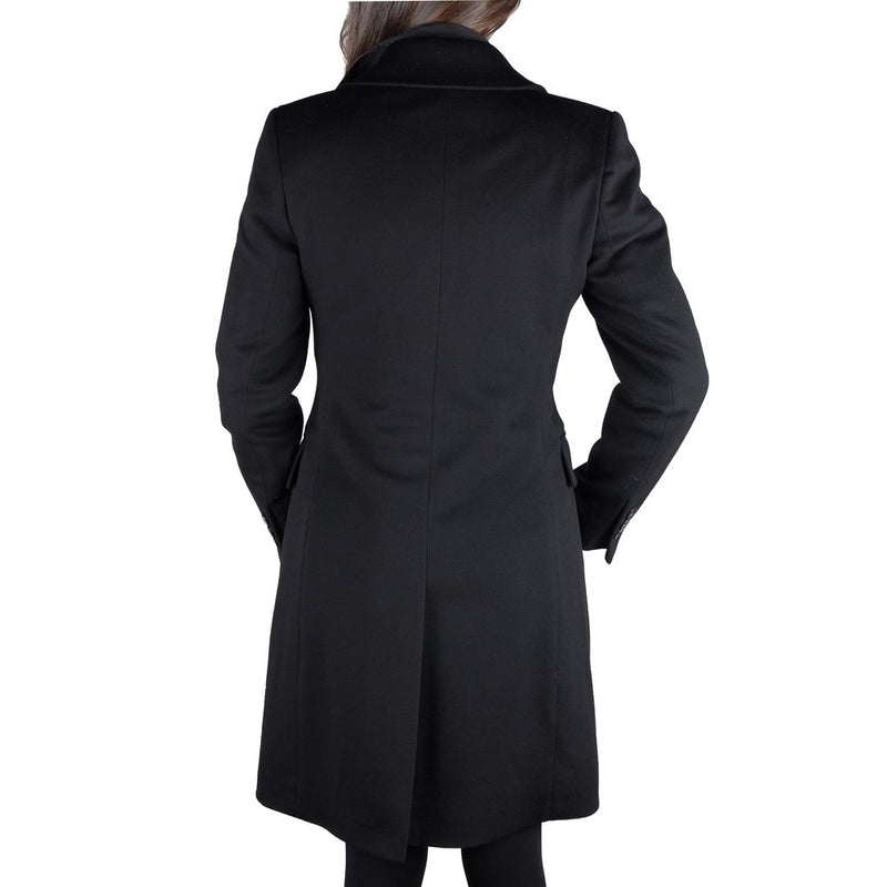 Black Wool Vergine Jackets & Coat Made in Italy