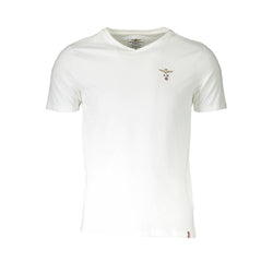 White Cotton T-Shirt Aeronautica Militare