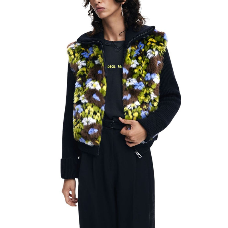 Black Cotton Jackets & Coat Desigual