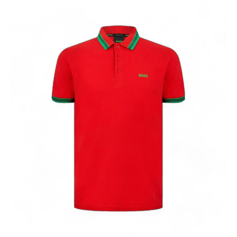 Red Cotton Polo Shirt Hugo Boss