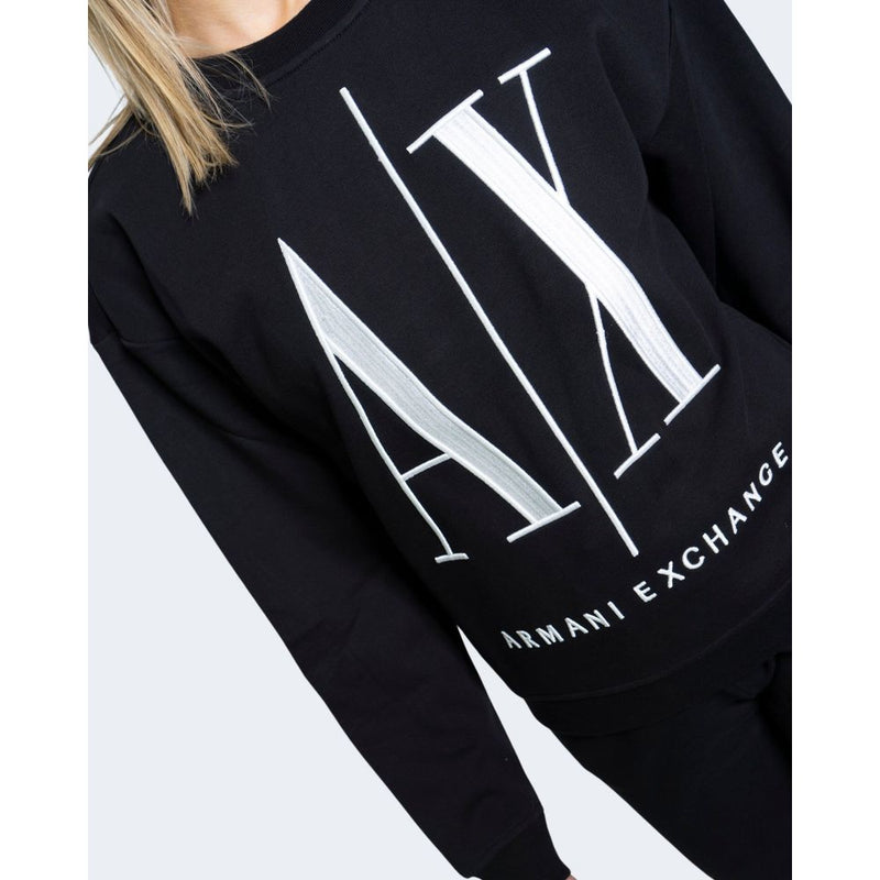 Black Cotton Sweater Armani Exchange