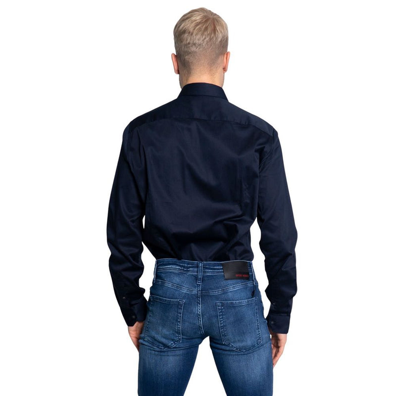 Blue Cotton Shirt Armani Exchange