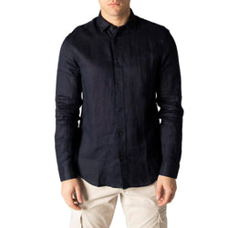 Blue Linen Shirt Armani Exchange