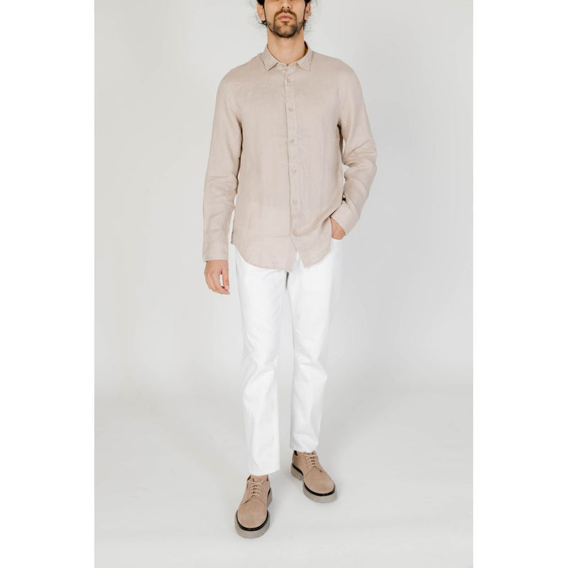 Beige Linen Shirt Armani Exchange