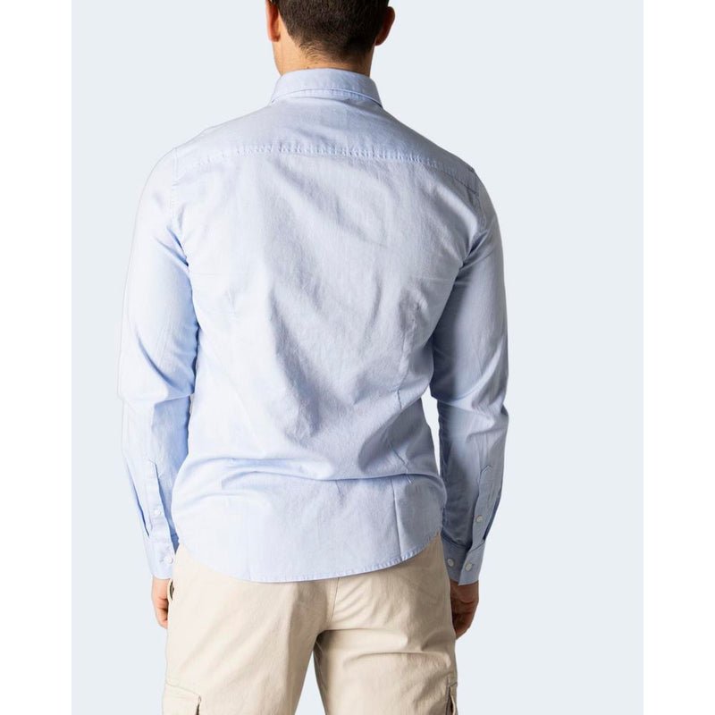 Blue Cotton Shirt Armani Exchange