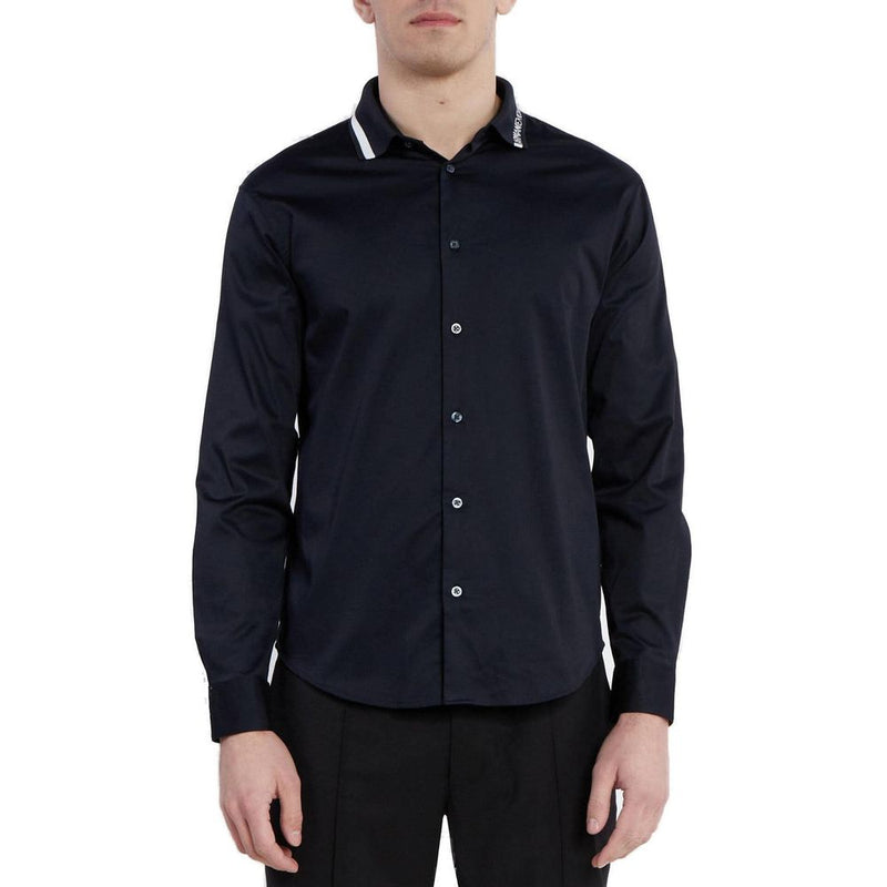 Blue Cotton Shirt Armani Exchange