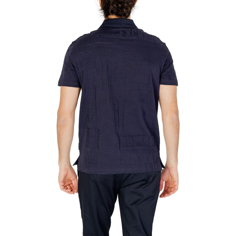 Blue Cotton Polo Shirt Armani Exchange