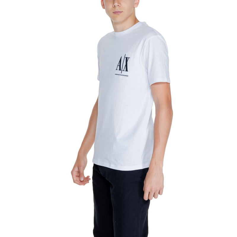 Black And White Cotton T-Shirt Armani Exchange