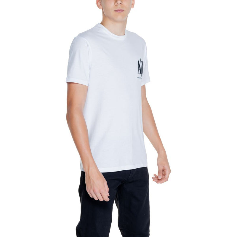 Black And White Cotton T-Shirt Armani Exchange