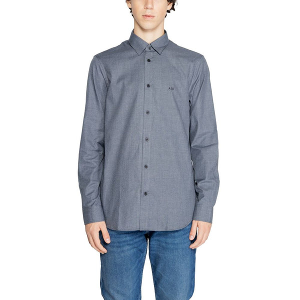 Blue Cotton Shirt Armani Exchange