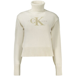 White Cotton Sweater Calvin Klein