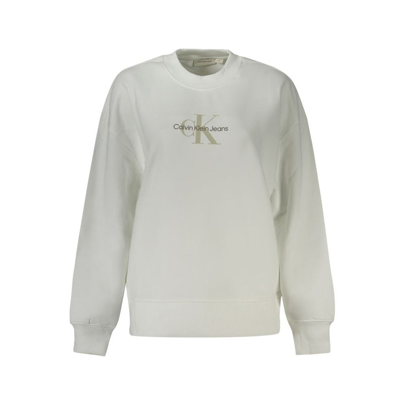 White Cotton Sweater Calvin Klein