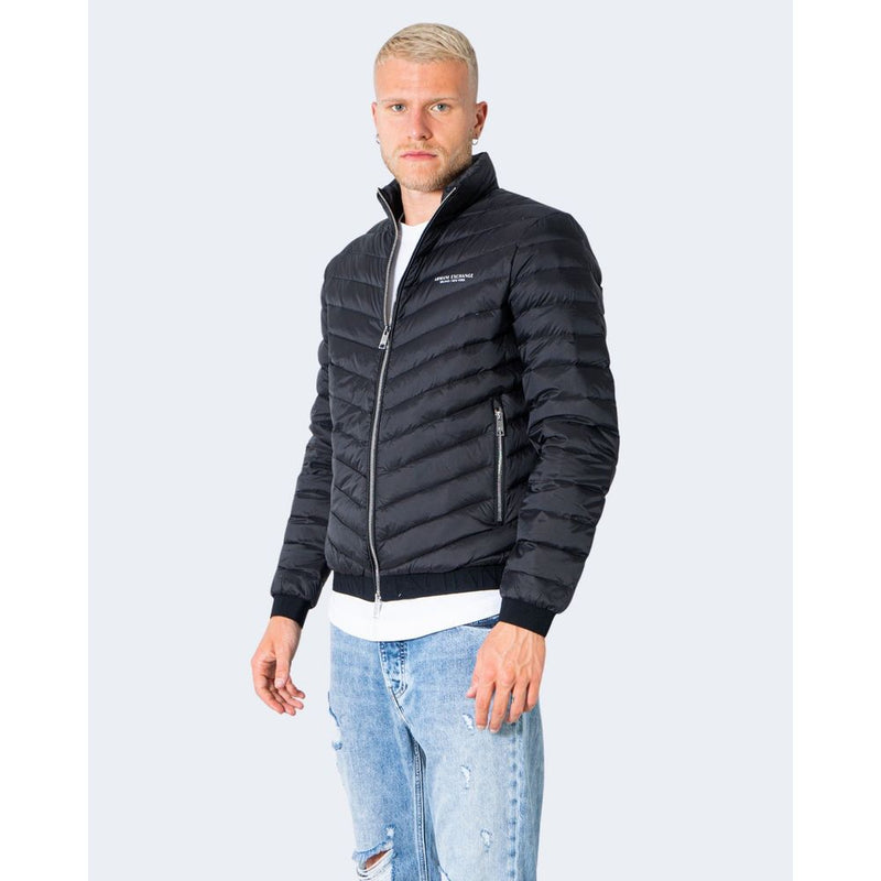 Black Polyester Jacket Armani Exchange