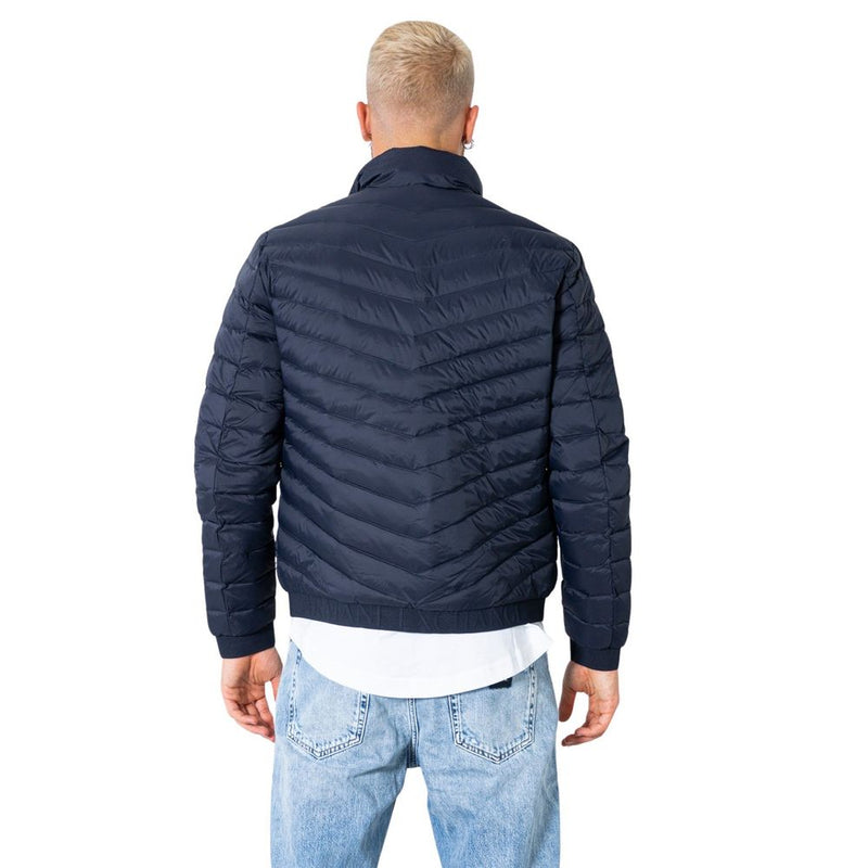 Blue Polyester Jacket Armani Exchange