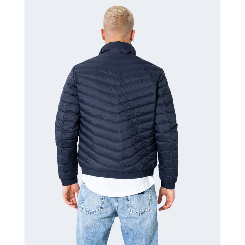 Blue Polyester Jacket Armani Exchange