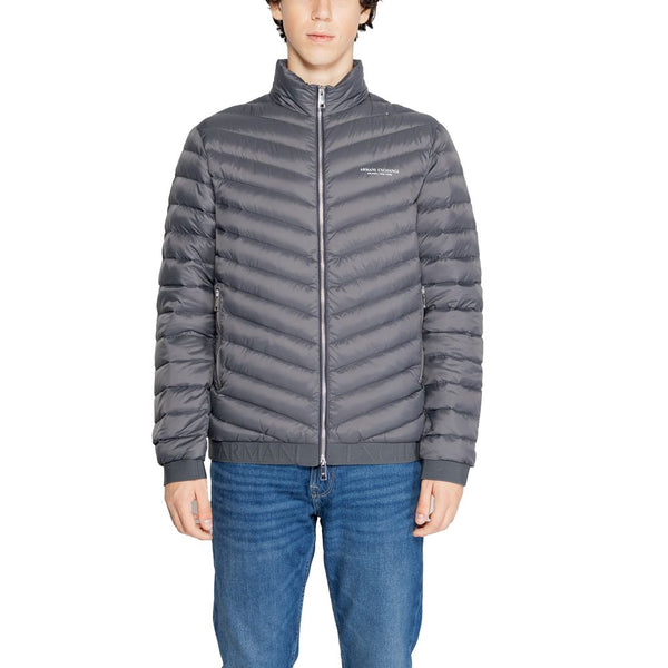 Gray Polyester Jacket Armani Exchange