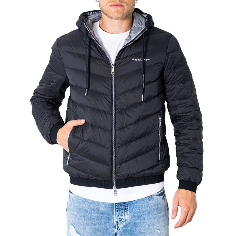 Black Polyester Jacket Armani Exchange