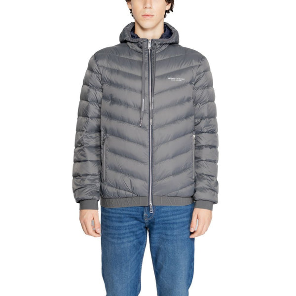 Gray Polyester Jacket Armani Exchange