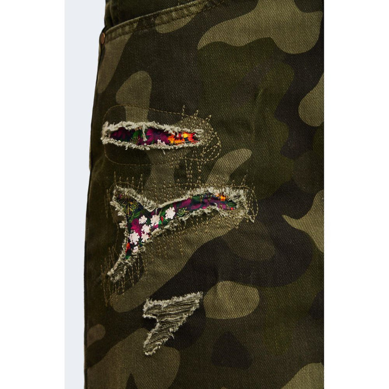 Army Cotton Skirt Desigual