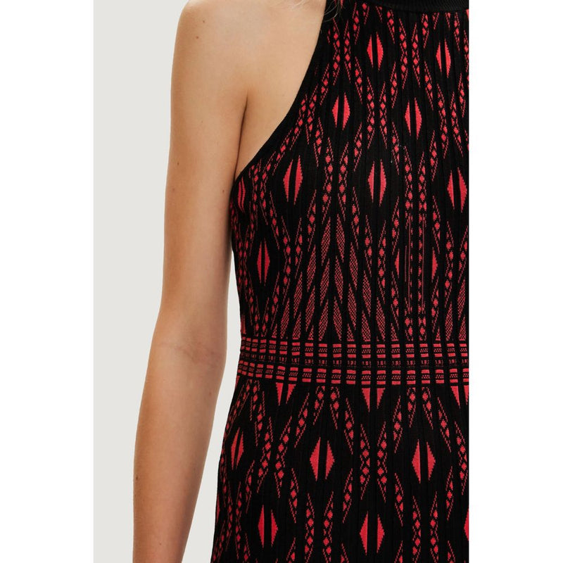 Red Viscose Dress Desigual