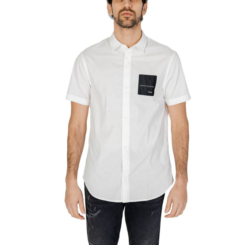 White Cotton Shirt Armani Exchange