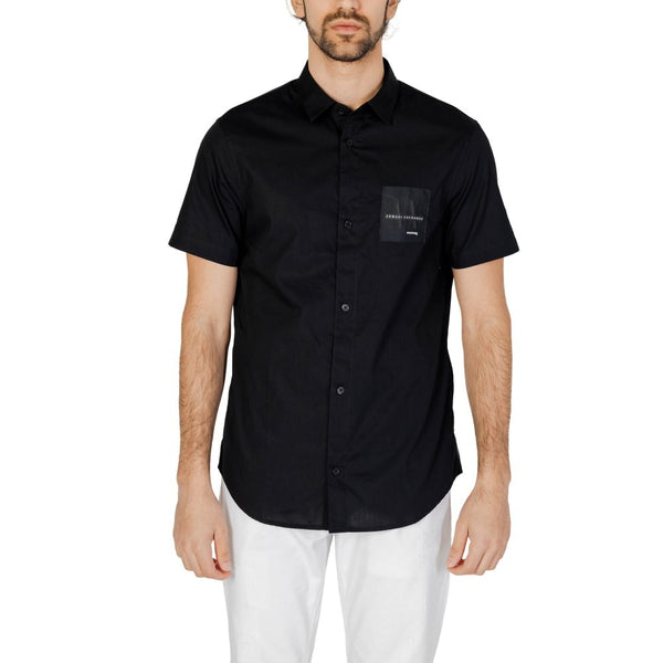 Black Cotton Shirt Armani Exchange