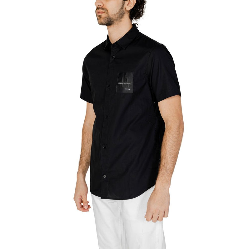 Black Cotton Shirt Armani Exchange