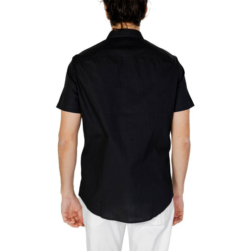 Black Cotton Shirt Armani Exchange