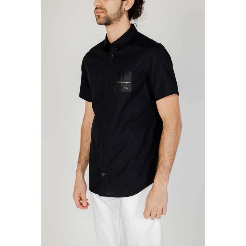 Black Cotton Shirt Armani Exchange