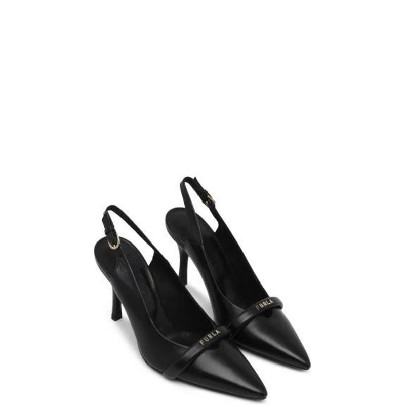 Black Leather Pump Furla