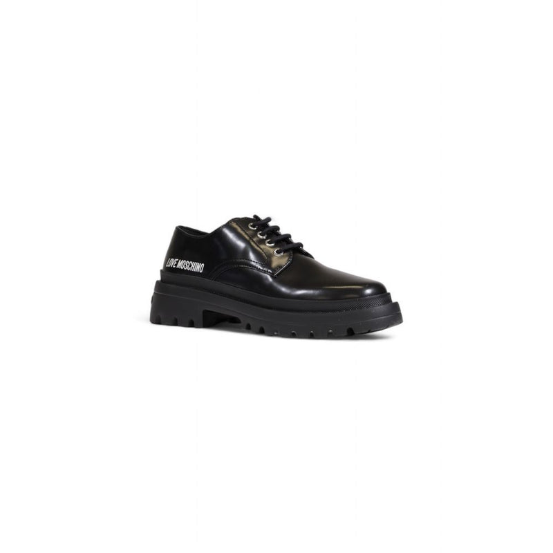 Black Polyethylene Flat Shoe Love Moschino