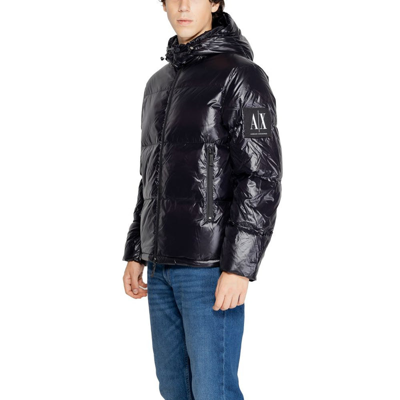 Black Polyamide Jacket Armani Exchange