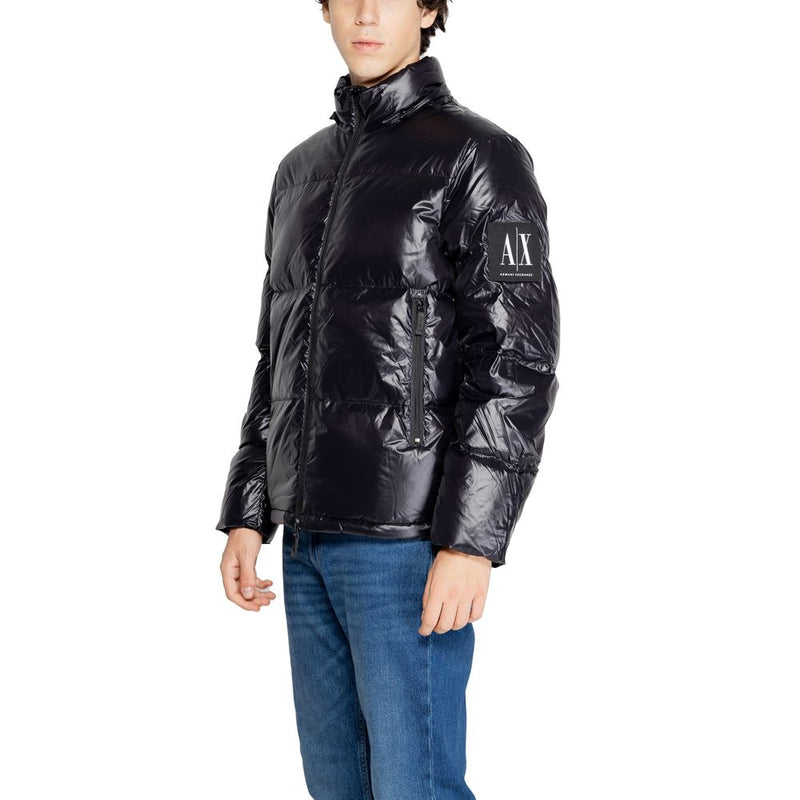 Black Polyamide Jacket Armani Exchange