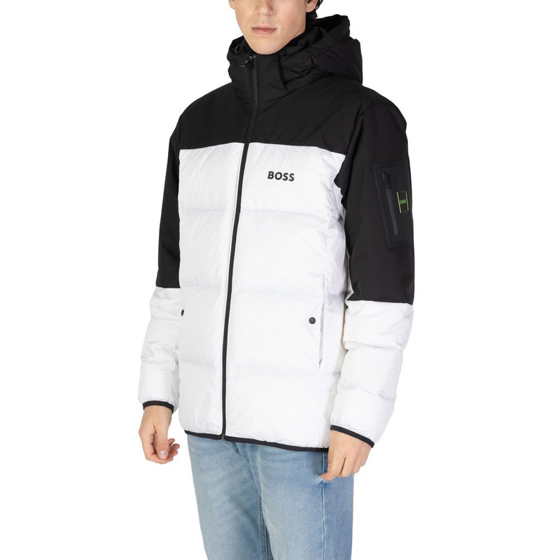 White Recycled Polyester Jacket Hugo Boss