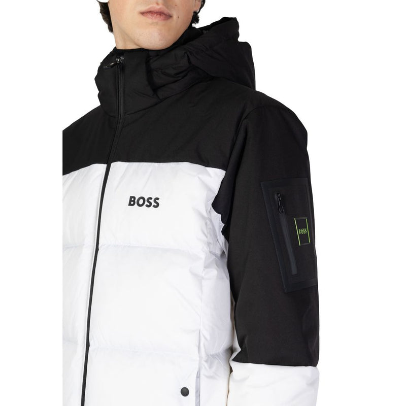 White Recycled Polyester Jacket Hugo Boss