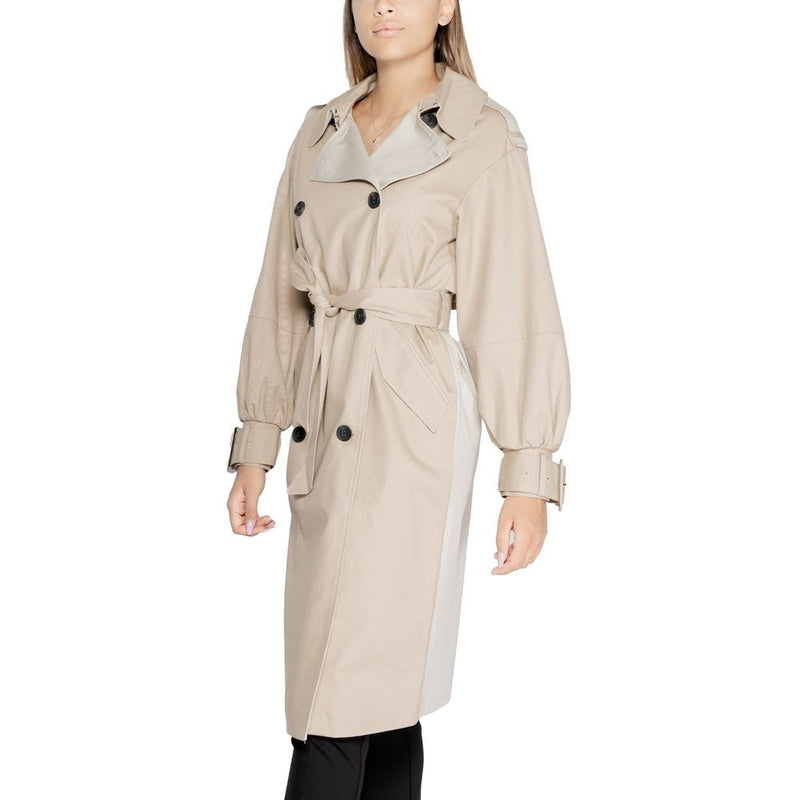 Beige Cotton Jackets & Coat Desigual